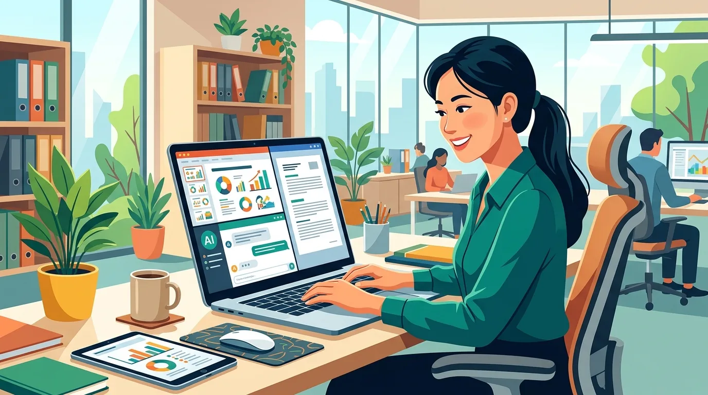 Dân văn phòng sử dụng GenAI để viết báo cáo và tạo slide công việc