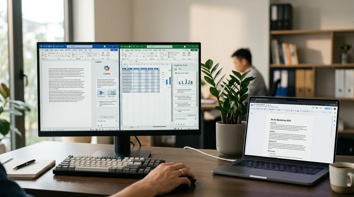 Tích hợp AI Copilot vào Word Excel và Google Docs cho dân văn phòng