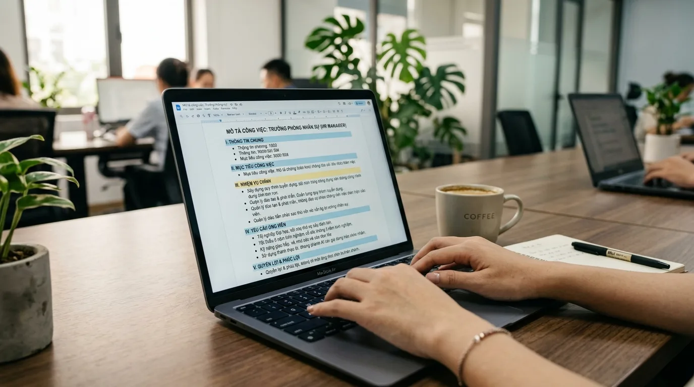 Prompt AI viết job description chuẩn thu hút ứng viên chất lượng cao