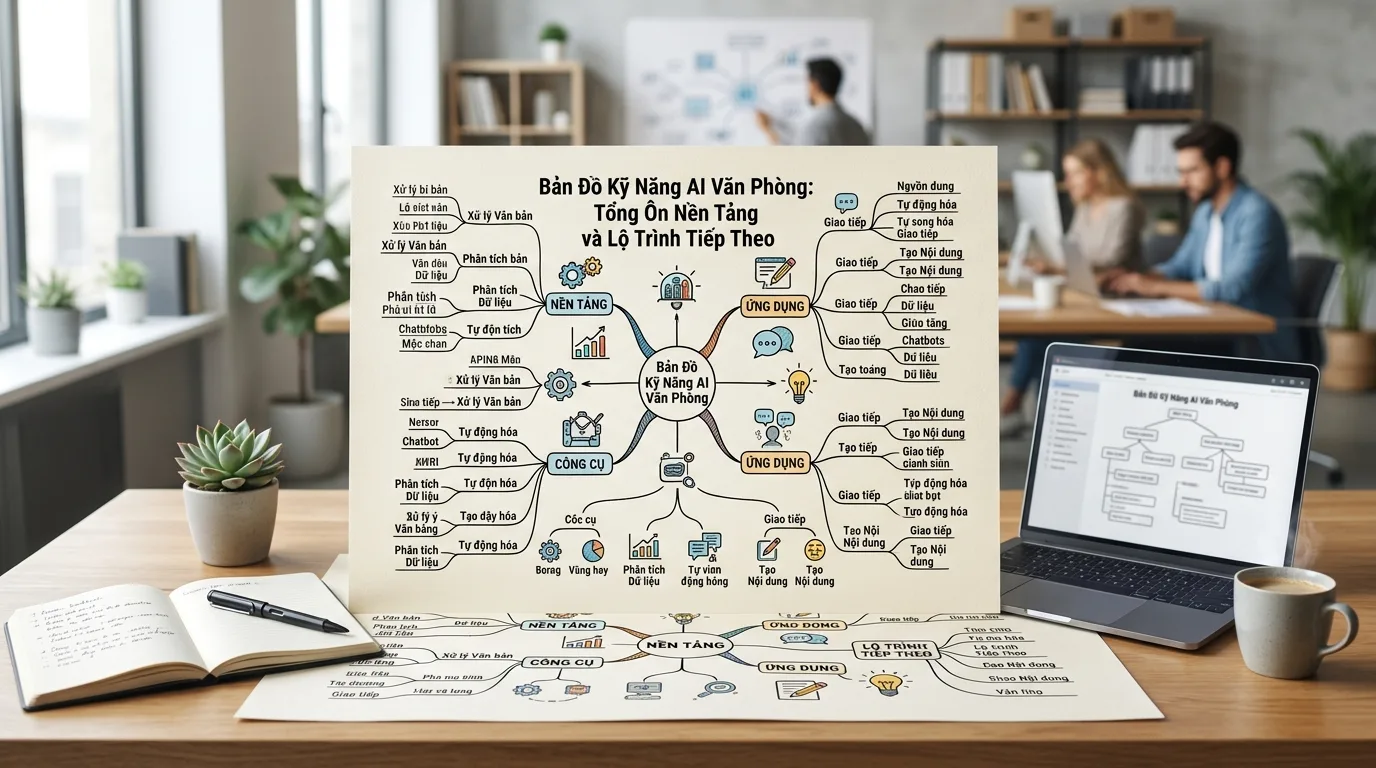 Bản Đồ Kỹ Năng AI Văn Phòng: Tổng Ôn Nền Tảng và Lộ Trình Tiếp Theo