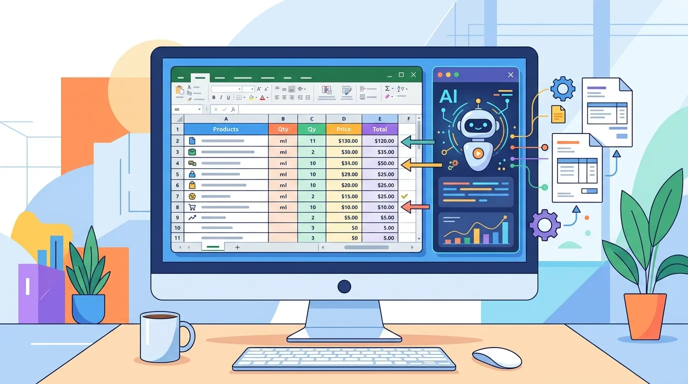Đẩy dữ liệu hóa đơn tự động vào Excel không cần nhập tay bằng AI