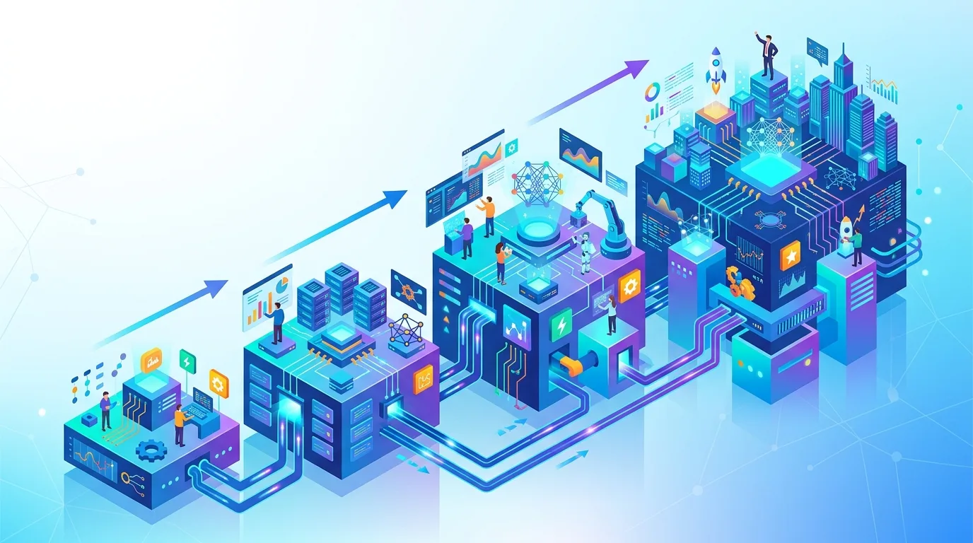 Quy trình nâng cấp giải pháp AI tuần tự từ đơn giản đến phức tạp cho doanh nghiệp
