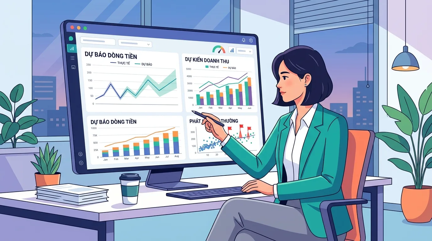 AI dự báo tài chính và phân tích xu hướng giúp kế toán viên ra quyết định