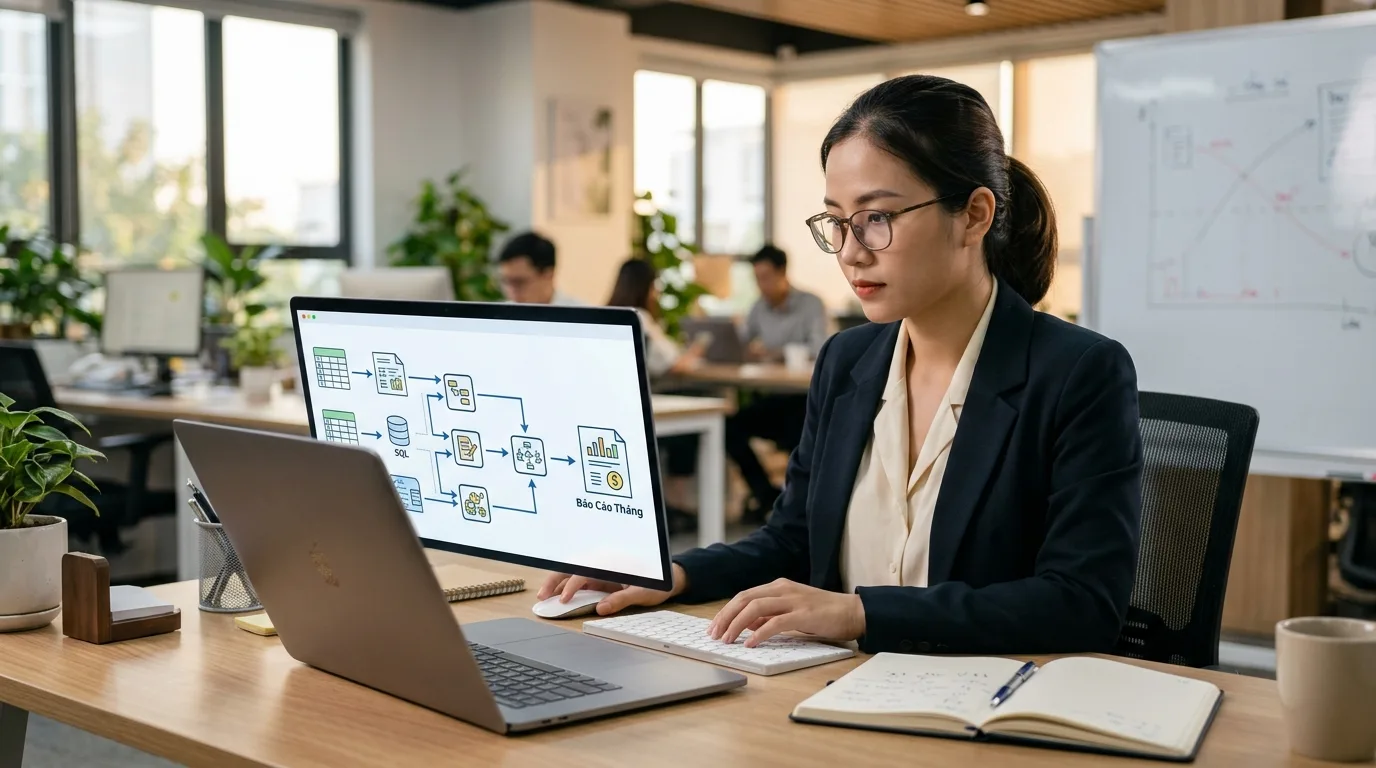 Học viên kế toán xây dựng AI agent tự động hóa quy trình làm báo cáo tháng